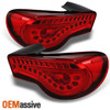 Fits 12-20 Scion FR-S Subaru BRZ FT86 Red Full LED Tail Lights W/LED Strip Tube