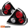 Fits 1997-1998 Mitsubishi Mirage 2/4Door Black Tail Brake Lights Lamp Left+Right