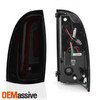 Fits 2005-2015 Tacoma Tube DRL LED Black Smoked Tail Lights Lamp Left+Right Side