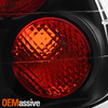Fits 1999-2002 Mitsubishi Mirage Altezza Black Tail Light Driver+Passenger Side