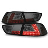 Fits 08-17 Lancer Evoution X Cz4A Chrome 4Pcs LED Tail Lights Lamp Left+Right