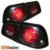Fits 97-99 Maxima JDM Black 4Pcs Tail Brake Lights Lamps W/Trunk Piece Pair Set