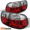 Fits 96-98 Civic 4Dr Sedan JDM Red Clear 4Pcs LED Tail Brake Lights Left+Right