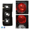 Fits 2003-2009 Hummer H2 SUV Black Tail Lights Brake + Smoked Upper Roof Lights