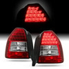 Fits 96-00 Honda Civic Ek9 3Dr Hatchback JDM Red Clear LED Tail Brake Lights Set