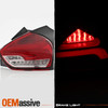 For 2015-2017 Focus Hatchback [LED Sequential] Tube Bar Red Tail Lights Pair
