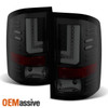 For 14-18 19 Sierra 1500/ 2500 HD/ 3500HD Black Smoked LED Tube Tail Brake Light