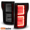 Fits 2015-2017 Ford F150 F-150 Black Smoked LED Tube Tail Lights Brake Lamps