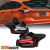 For 2015-2017 Focus Hatchback [LED Sequential] Tube Bar Black Tail Lights Pair