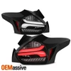 For 2015-2017 Focus Hatchback [LED Sequential] Tube Bar Black Tail Lights Pair