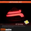 For 2015-2017 Focus Hatchback [LED Sequential] Tube Bar Black Tail Lights Pair