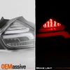 For 2015-2017 Focus Hatchback [LED Sequential] Tube Bar Black Tail Lights Pair