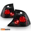 Fits 00-04 Ford Focus 4Dr Sedan JDM Black Tail Brake Lights Lamp Pair Left+Right