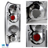 Fits 89-96 Ford F-150 F-250 Bronco Pickup Truck Chrome Clear Tail Light Lamp Set