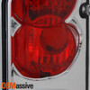 Fits 89-96 Ford F-150 F-250 Bronco Pickup Truck Chrome Clear Tail Light Lamp Set