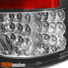 Fit 2001-2003 Ford F-150 Pickup Truck Flareside LED Black Tail Lights Left+Right