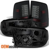 Fits Smoked 09-18 Ram Halo Projector LED Headlights+Black Smoke LED Tail Light