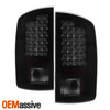 Fits 2007-2008 Ram 1500 07-09 Ram 2500 / 3500 LED Black Smoked Tail Lights Pair