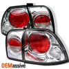 Fits 96-97 Honda Accord 2/4Dr Chrome Clear Tail Brake Lights Lamp Set Left+Right