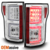 Fits 2015-2017 Ford F150 F-150 Pickup Chrome LED Tube Tail Lights Brake Lamps