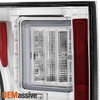 Fits 2015-2017 Ford F150 F-150 Pickup Chrome LED Tube Tail Lights Brake Lamps