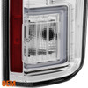 Fits 2015-2017 Ford F150 F-150 Pickup Chrome LED Tube Tail Lights Brake Lamps