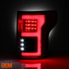 Fits 2015 2016 2017 Ford F150 Pickup Truck Red Clear Full LED DRL Tail Lights