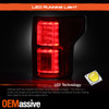 For 2018-2019 Ford F150 Truck LED Tube Light Bar Chrome Tail Lights Brake Lamp