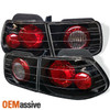 Fits 96-00 Honda Civic 2Dr Coupe JDM Black 4Pcs Tail Brake Lights Lamps Pair Set