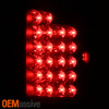 Fits 02-06 Ram 1500 03-05 Ram 2500/3500 Pickup Black Bezel LED Tail Lights Set