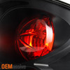 Fits 02-06 Ram 1500 03-05 Ram 2500/3500 Pickup Black Bezel Tail Lights Lamps