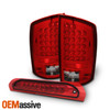 Fits 07-08 Ram 1500 07-09 2500 3500 Red Clear LED Tail Lights + 3rd Brake Light
