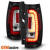 Fits 07-14 Chevy Suburban Tahoe Yukon XL Black LED Turn Signal Brake Tail Lights