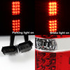 Fits 2009-2014 Ford F150 F-150 LED Red Clear Tail Lights Brake Lamp Left+Right