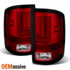 For 14-18 19 Sierra 1500/2500 HD/3500HD Red Clear LED DRL Tube Tail Brake Lights