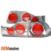 Fits 98-00 Accord 4Dr Sedan Chrome Clear Tail Brake Lights Lamps W/Trunk Piece