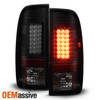 Fits 2008-2016 Ford F250/F350/F450/F550 Black Smoked LED Tail Lights Replacement