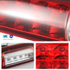 Fits 1999-2002 Silverado Red Clear LED Tail Lights+LED 3rd Brake Light Pair Set