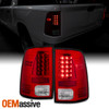 Red Clear Fits 2009-2018 Ram 1500 10-18 2500 / 3500 LED Tail Lights Brake Lamps
