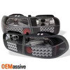 Fits 92-95 Civic 2/4Dr JDM Black 4Pcs LED Tail Brake Lights Lamps W/Trunk Piece