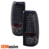 Fits 1999-2002 Silverado Smoked LED Tail Lights Pair + LED Smoke 3rd Brake Lamp