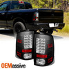 Fits 2013-2018 Ram 1500 2500 3500 Models Black LED Tail Lights Brake Lamps Pair