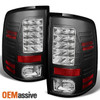 Fits 2013-2018 Ram 1500 2500 3500 Models Black LED Tail Lights Brake Lamps Pair