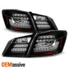 Fits 2013 2014 2015 Honda Accord LED Tail Lights Replacement Black Rear Brake