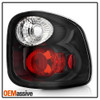 Fit 1997-1999 Ford F-150 Pickup Flareside Body Black Tail Brake Lights Lamp Pair