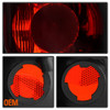 Fit 1997-1999 Ford F-150 Pickup Flareside Body Black Tail Brake Lights Lamp Pair