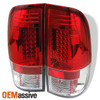 Fits 97-03 F-150 99-07 Superduty Series Pickup Red Clear LED Tail Lights Lamps