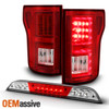 Fits 2015-2017 Ford F150 F-150 Red LED Tube Taillights + Red LED 3Rd Brake Light