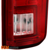 Fits 2015-2017 Ford F150 F-150 Red LED Tube Taillights + Red LED 3Rd Brake Light