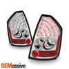 Fits 05-07 Chrysler 300 Sport Sedan Chrome Clear LED Tail Brake Lights Lamps Set